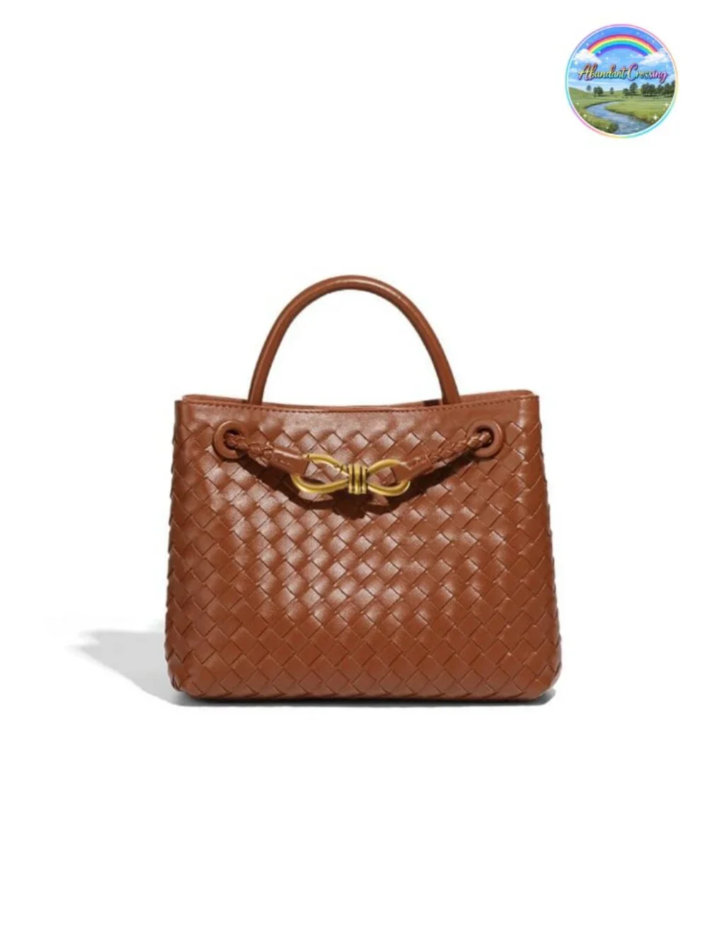 Woven Tote Bag Handbag for Women Leather Shoulder Top Handle Purses